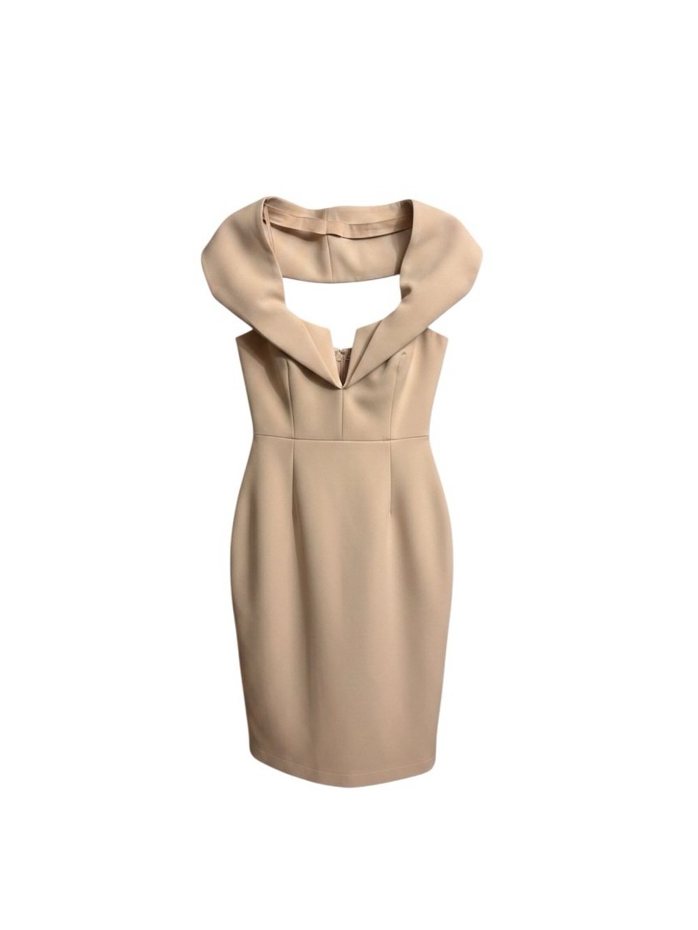 BCBGMaxAzria off Shoulder Pale Pink Sheath Dress. Size 8